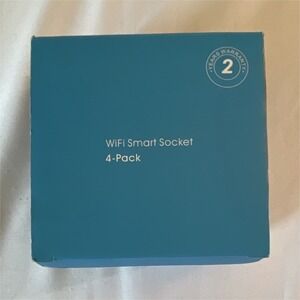 Wi-Fi Smart Plug 4-Pack White, App-Controlled Timer, Alexa/Google, 120V 10A